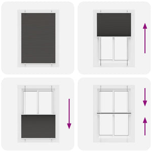Πλισέ περσίδα Μαύρο 95x150 cm Πλάτος υφάσματος 94,4 cm