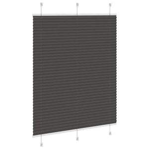 Πλισέ περσίδα Μαύρο 110x150 cm Πλάτος υφάσματος 109,4 cm