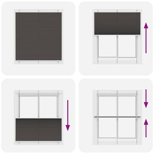 Πλισέ περσίδα Μαύρο 115x150 cm Πλάτος υφάσματος 114,4 cm