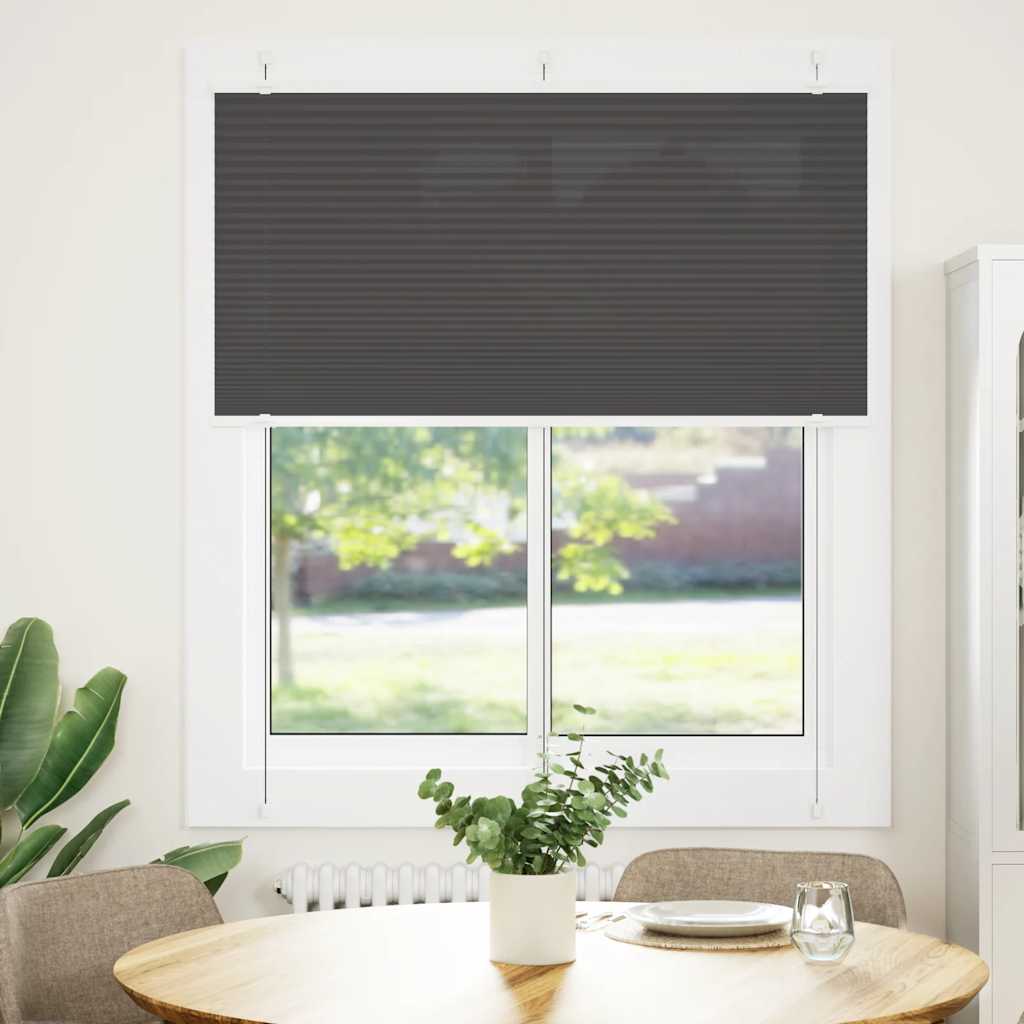 Πλισέ περσίδα Μαύρο 120x150 cm Πλάτος υφάσματος 119,4 cm