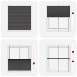 Πλισέ περσίδα Μαύρο 120x150 cm Πλάτος υφάσματος 119,4 cm