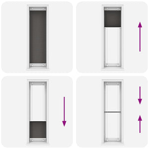 Πλισέ περσίδα Μαύρο 60x200 cm Πλάτος υφάσματος 59,4 cm