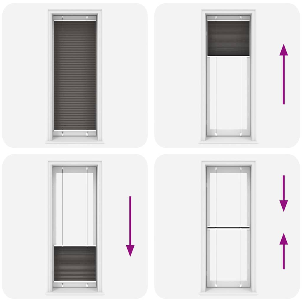 Πλισέ περσίδα Μαύρο 80x200 cm Πλάτος υφάσματος 79,4 cm