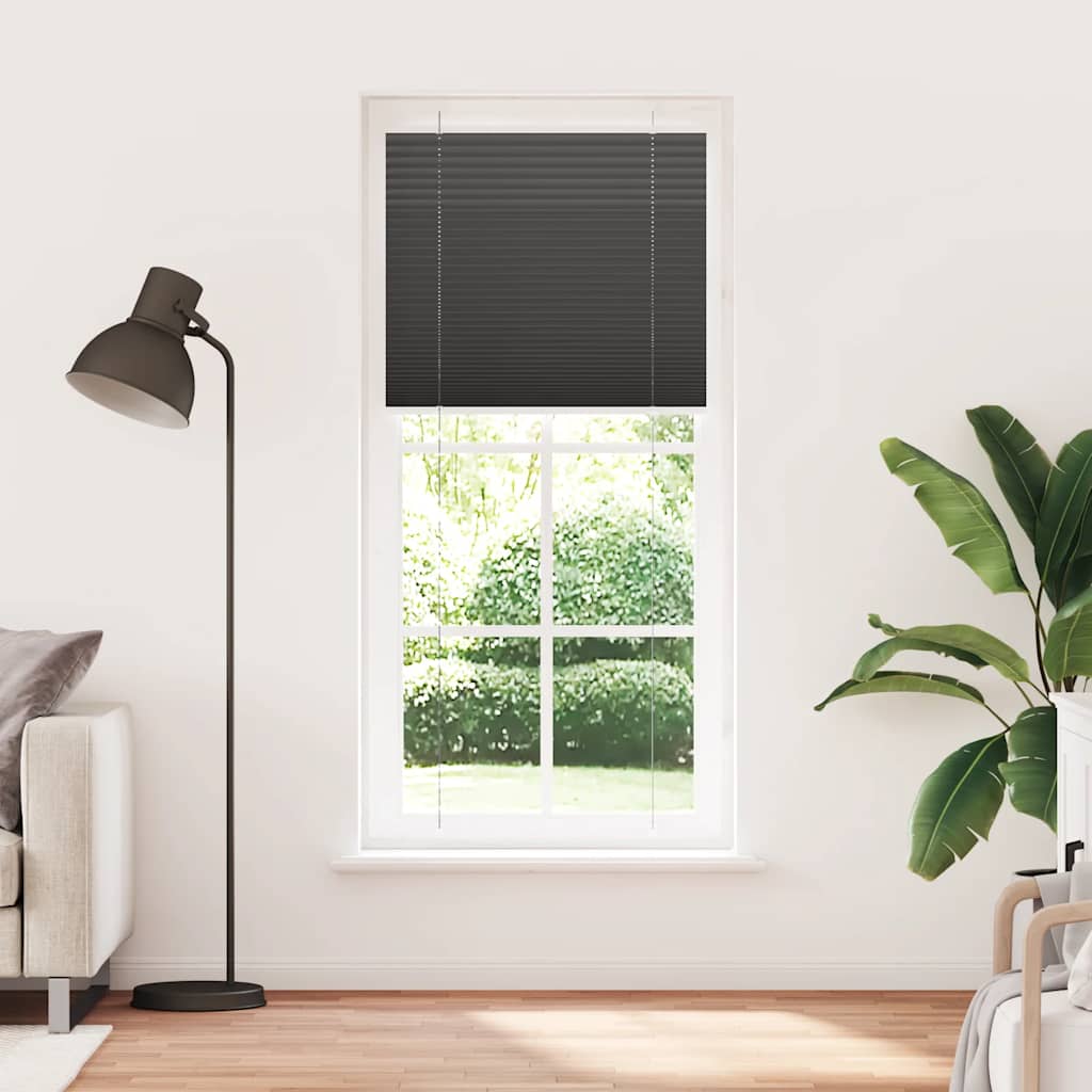 Πλισέ περσίδα Μαύρο 85x200 cm Πλάτος υφάσματος 84,4 cm