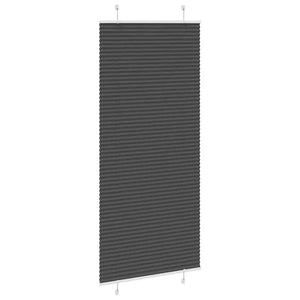 Πλισέ περσίδα Μαύρο 85x200 cm Πλάτος υφάσματος 84,4 cm