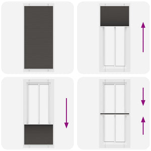 Πλισέ περσίδα Μαύρο 90x200 cm Πλάτος υφάσματος 89,4 cm