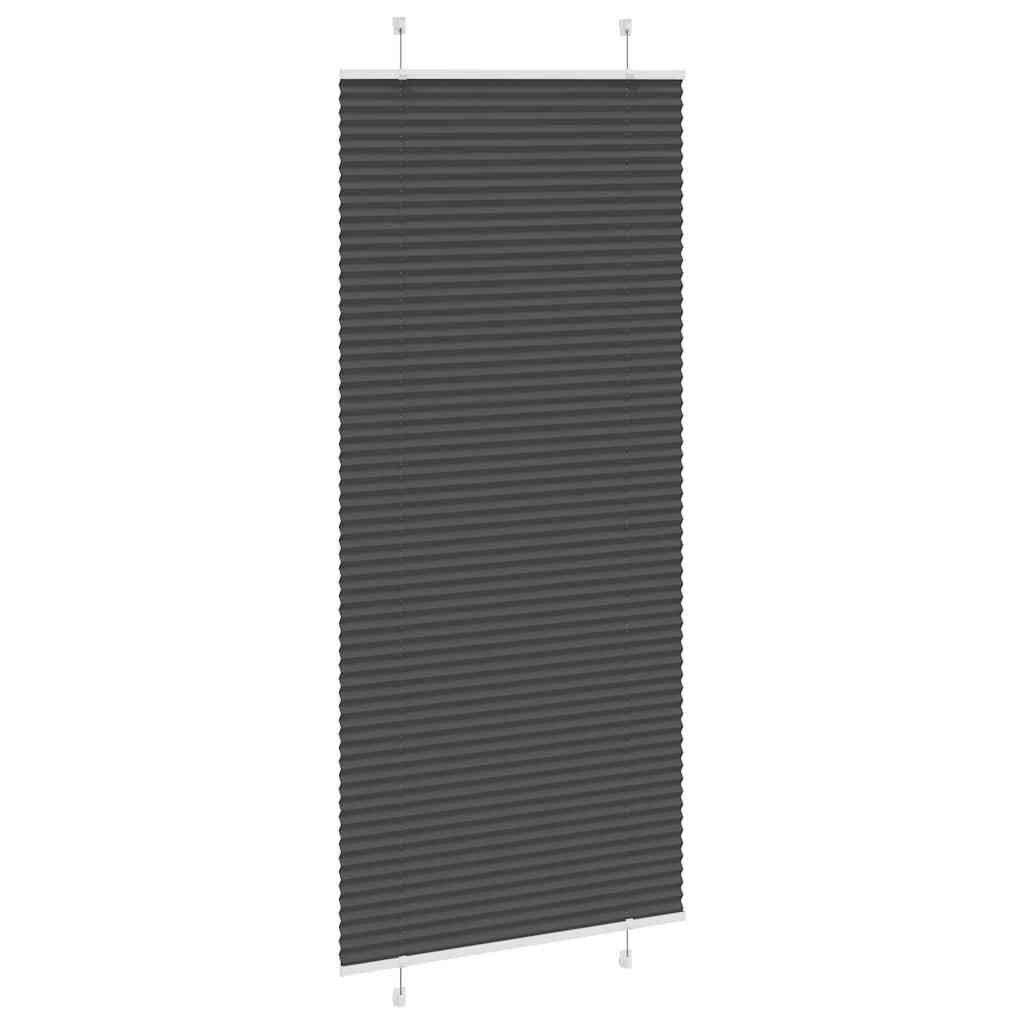Πλισέ περσίδα Μαύρο 95x200 cm Πλάτος υφάσματος 94,4 cm
