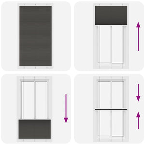 Πλισέ περσίδα Μαύρο 110x200 cm Πλάτος υφάσματος 109,4 cm