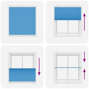 Πλισέ περσίδα Μπλε 120x150 cm Πλάτος υφάσματος 119,4 cm