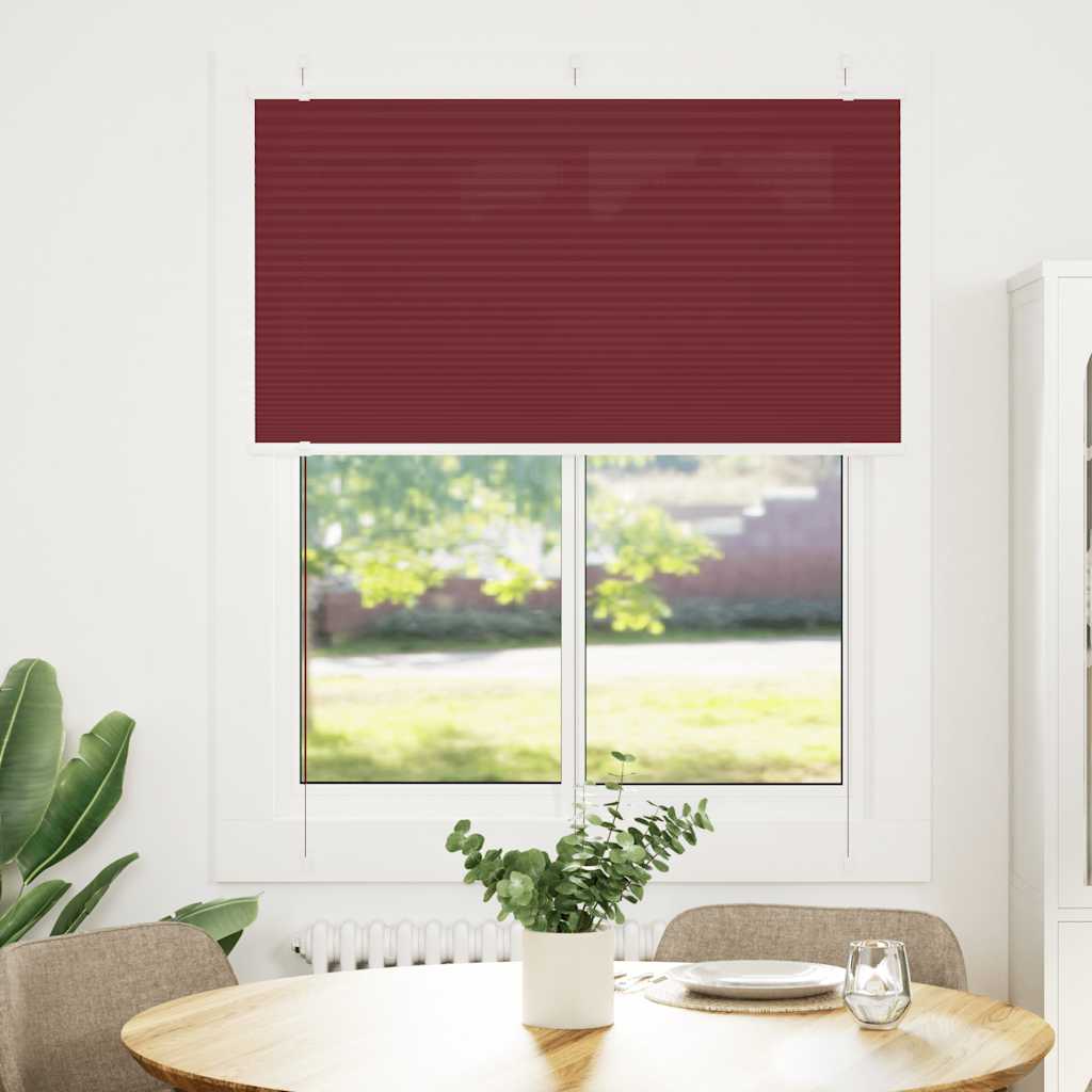 Πλισέ περσίδα Μπορντό κόκκινο 105x100 cm Πλάτος υφάσματος