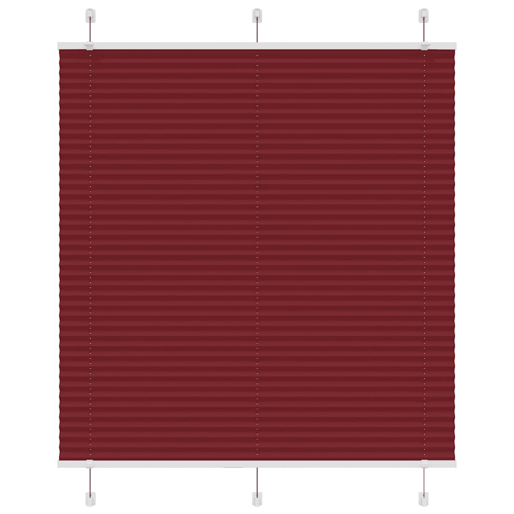 Πλισέ περσίδα Μπορντό κόκκινο 120x100 cm Πλάτος υφάσματος