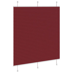 Πλισέ περσίδα Μπορντό κόκκινο 120x100 cm Πλάτος υφάσματος