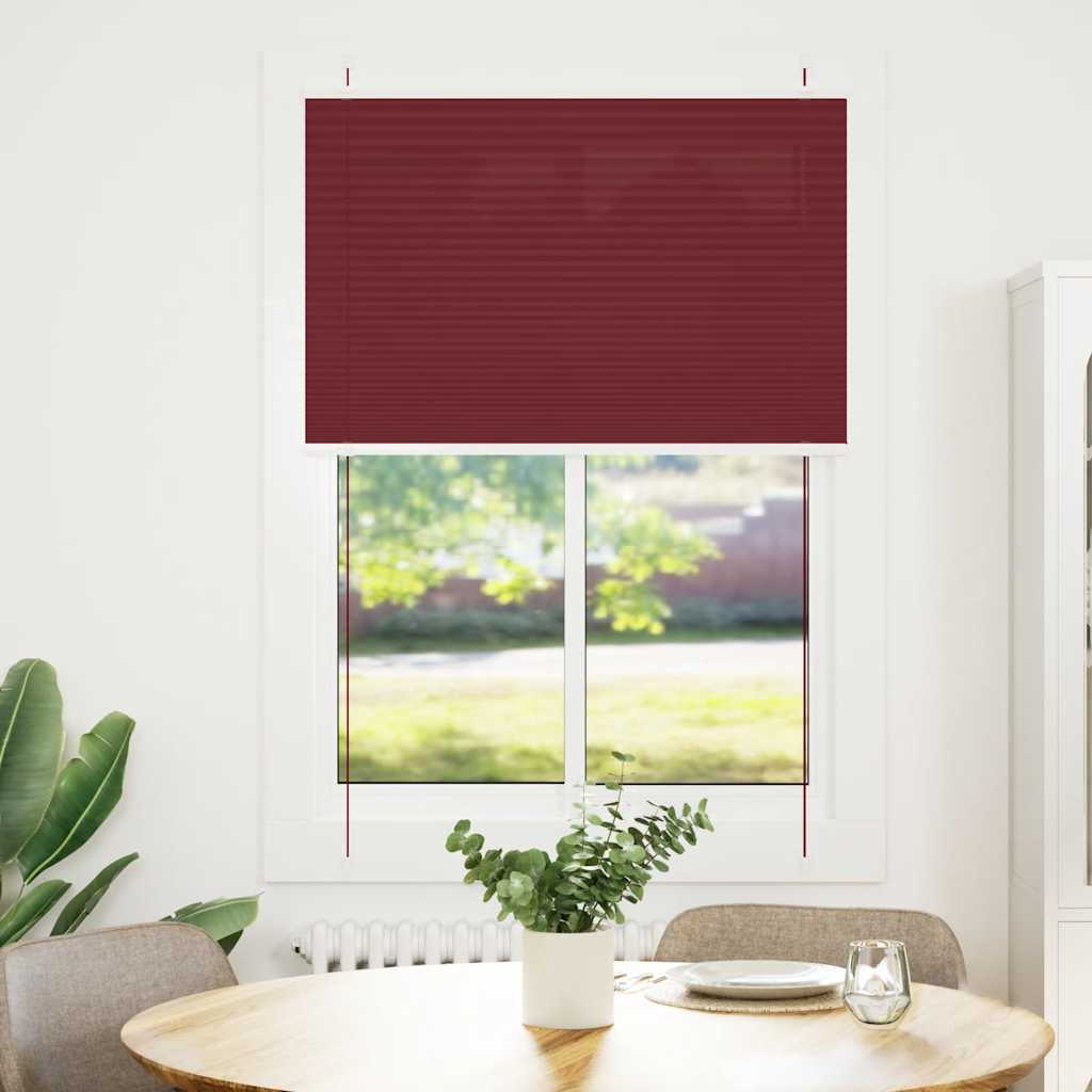 Πλισέ περσίδα Μπορντό κόκκινο 100x150 cm Πλάτος υφάσματος