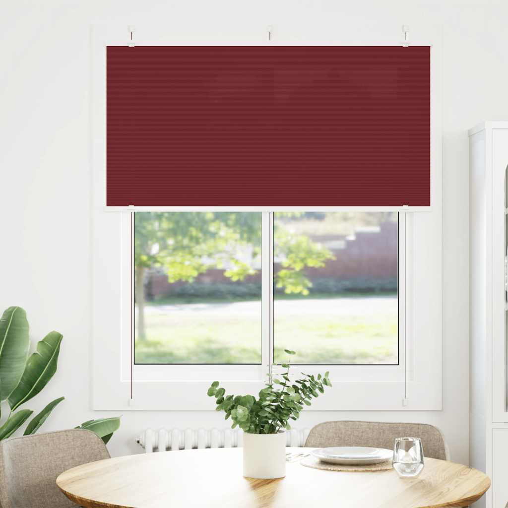 Πλισέ περσίδα Μπορντό κόκκινο 115x150 cm Πλάτος υφάσματος