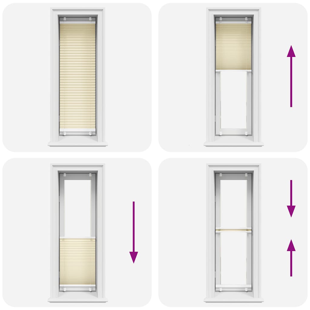 Πλισέ περσίδα Κρέμα 40x100 cm Πλάτος υφάσματος 39,4 cm