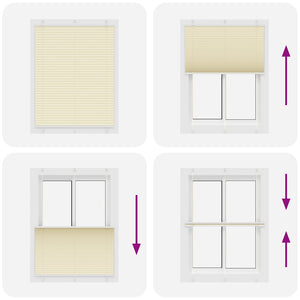Πλισέ περσίδα Κρέμα 105x100 cm Πλάτος υφάσματος 104,4 cm