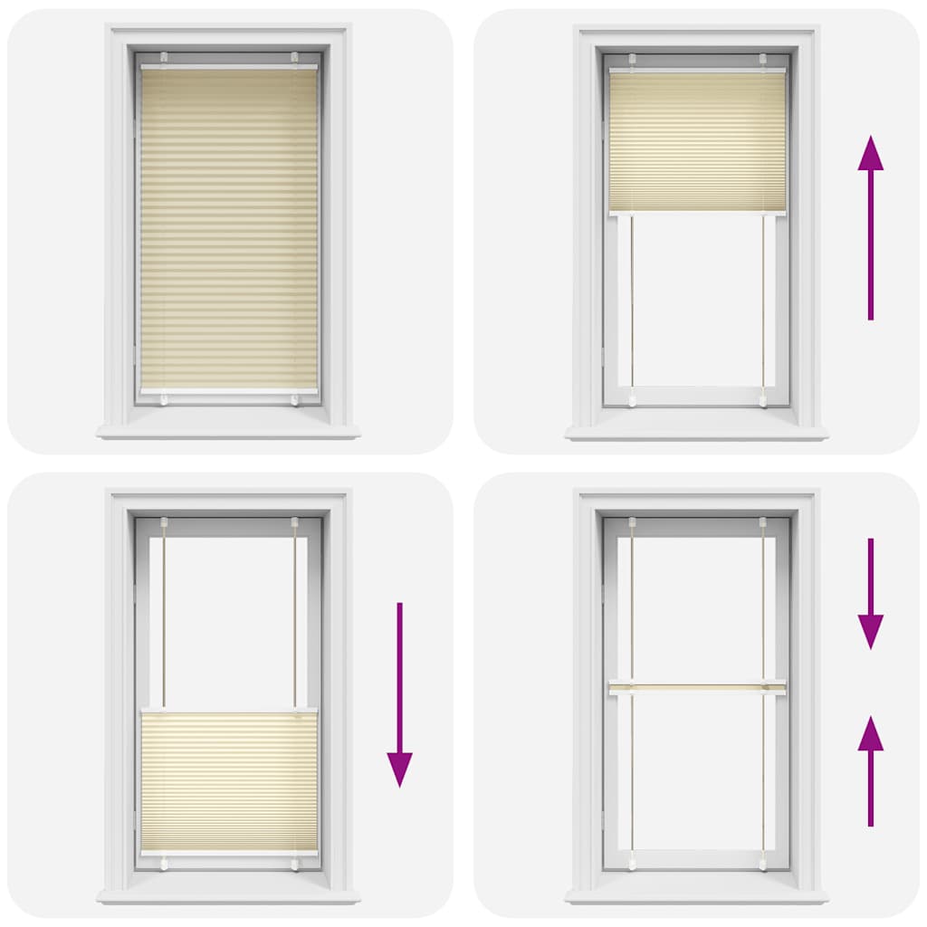 Πλισέ περσίδα Κρέμα 70x150 cm Πλάτος υφάσματος 69,4 cm - Pakobazaar