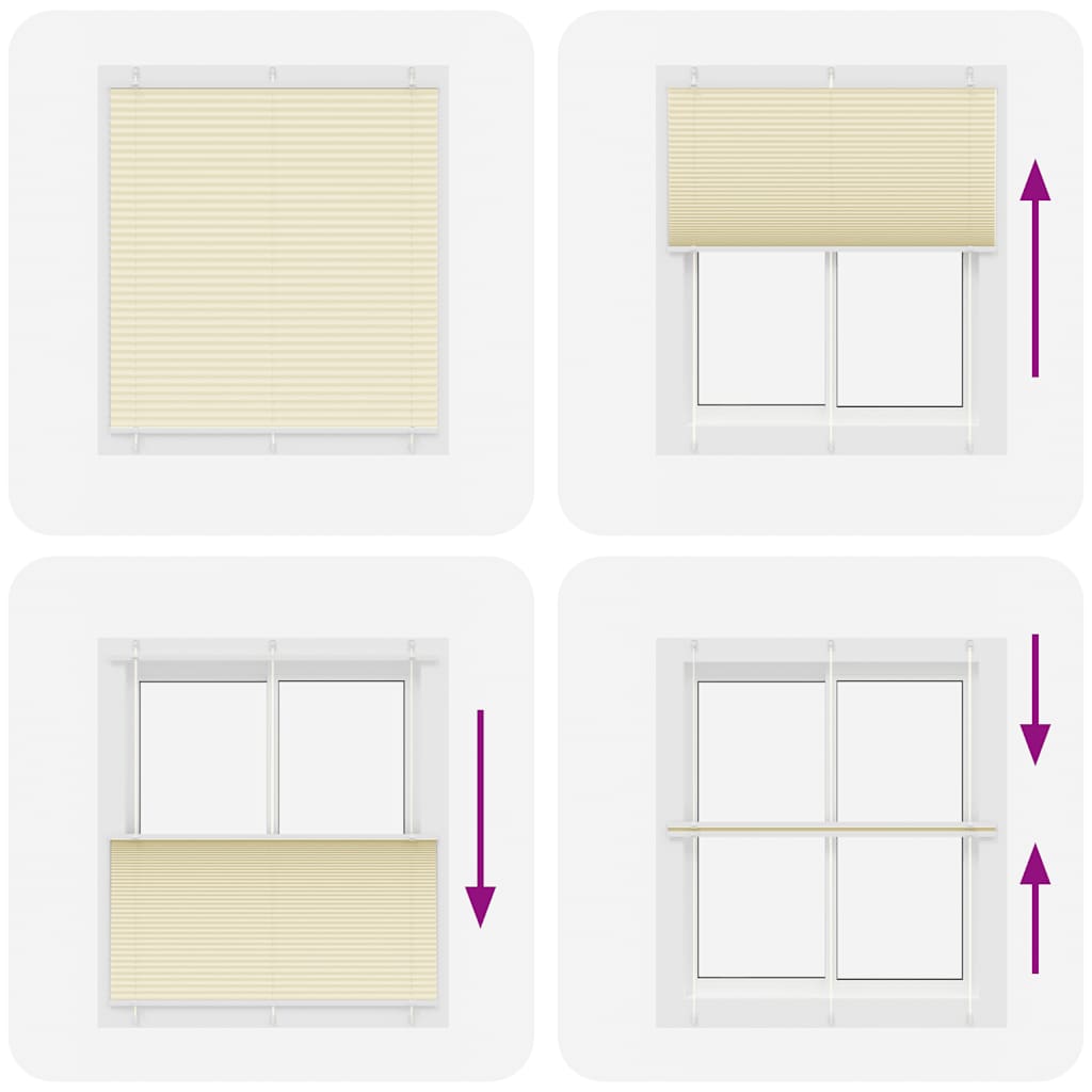 Πλισέ περσίδα Κρέμα 120x150 cm Πλάτος υφάσματος 119,4 cm