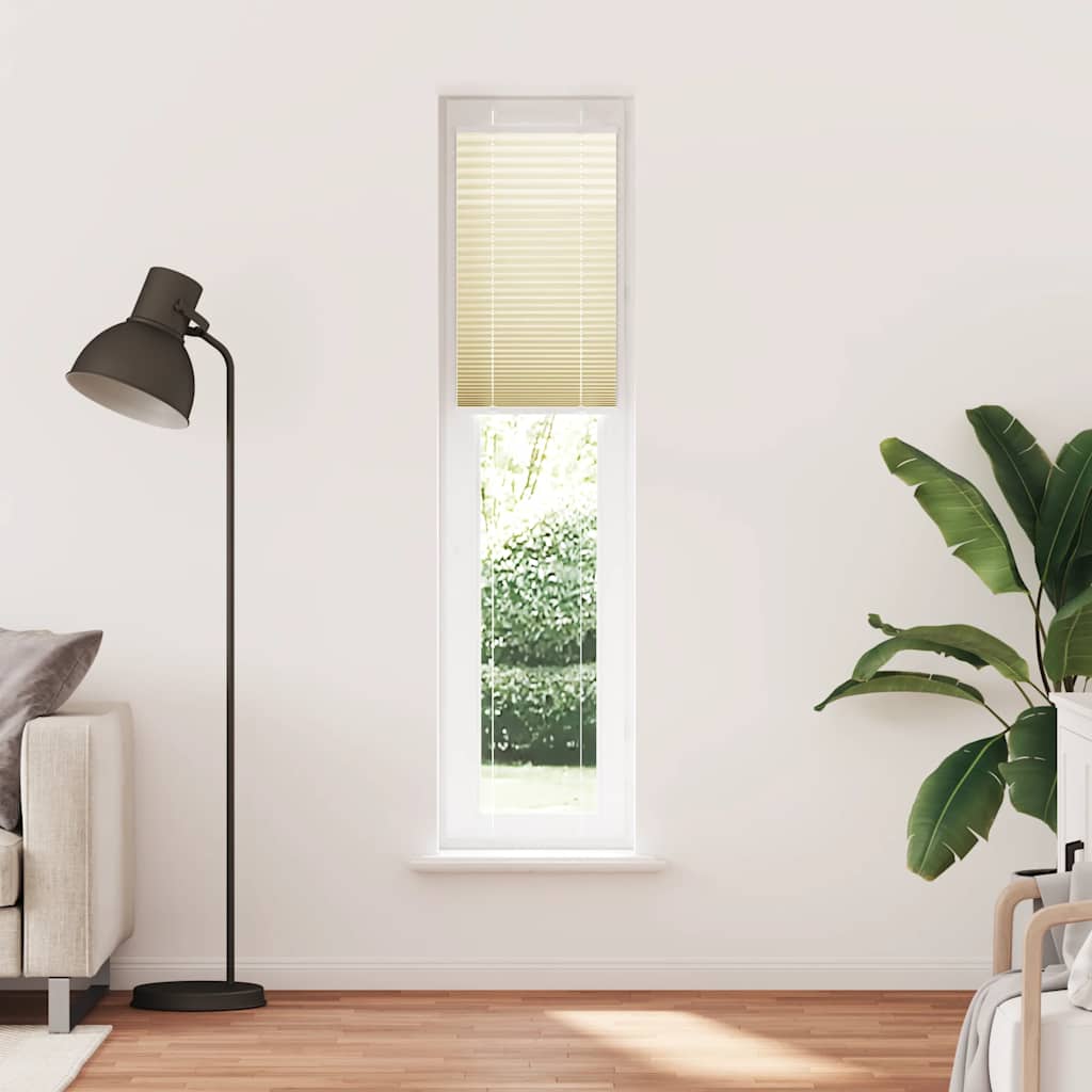 Πλισέ Στόρι Κρεμ 40x200 εκ. Πλάτος Υφάσματος 39,4 εκ. Πολυεστέρας - Pakobazaar