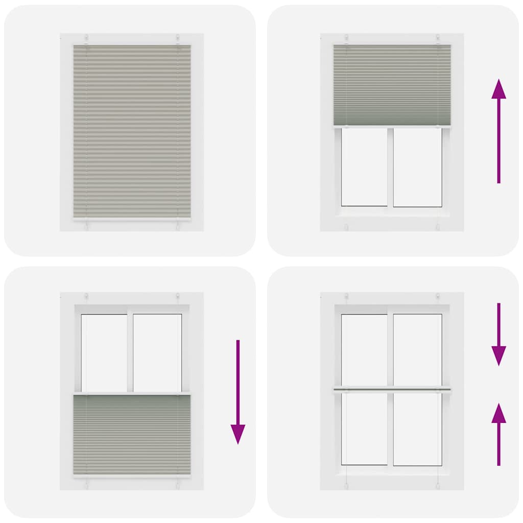 Πλισέ περσίδα ανοιχτό γκρι 85x100 cm Πλάτος υφάσματος 84,4 cm - Pakobazaar