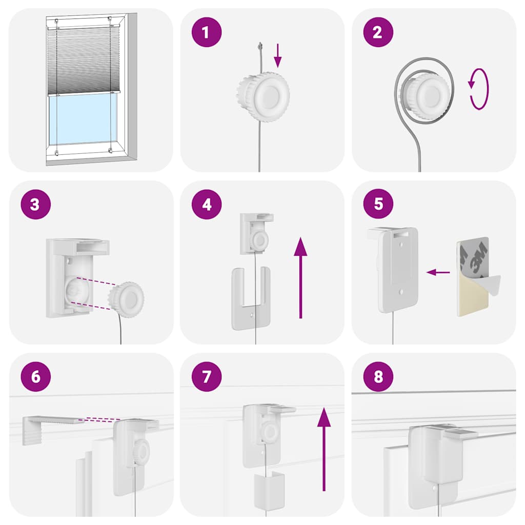 Πλισέ περσίδα ανοιχτό γκρι 105x100 cm Πλάτος υφάσματος 104,4 cm - Pakobazaar