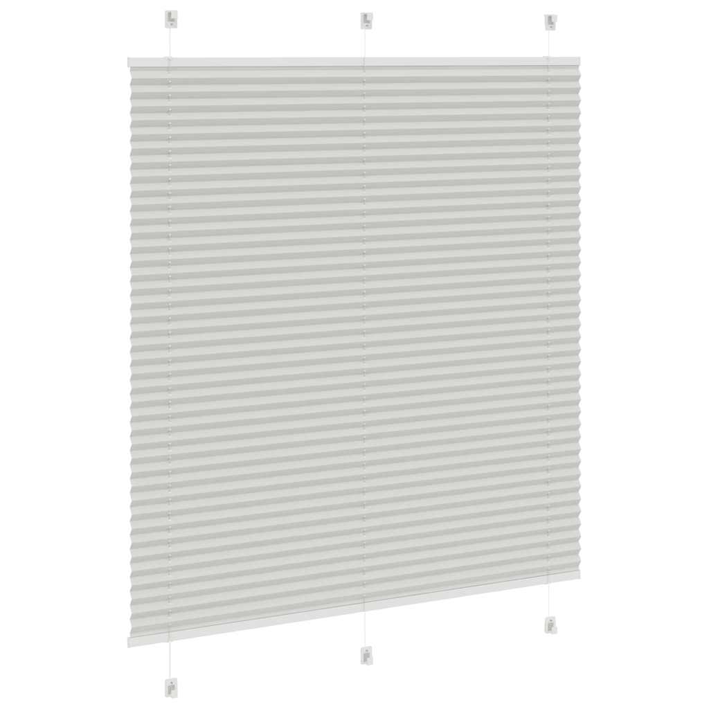 Πλισέ περσίδα ανοιχτό γκρι 115x100 cm Πλάτος υφάσματος 114,4 cm
