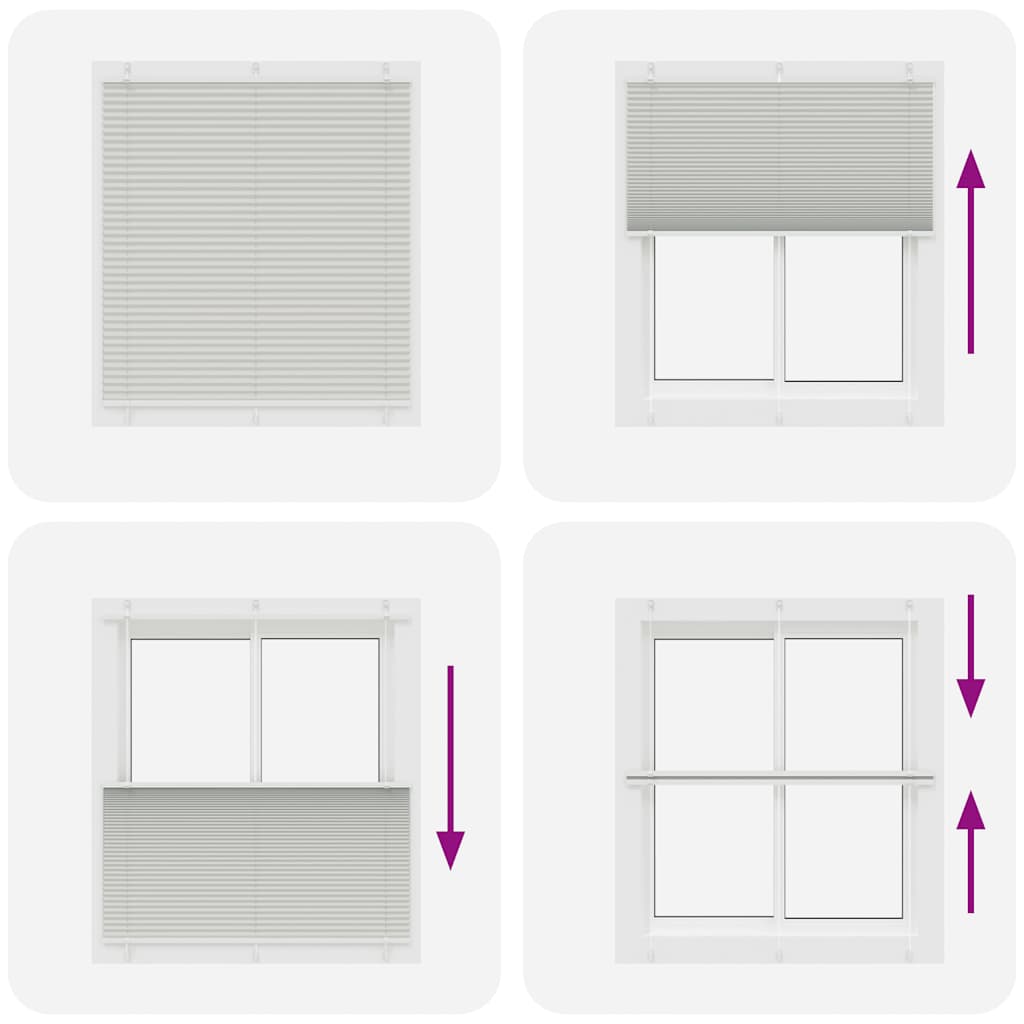 Πλισέ περσίδα ανοιχτό γκρι 115x100 cm Πλάτος υφάσματος 114,4 cm