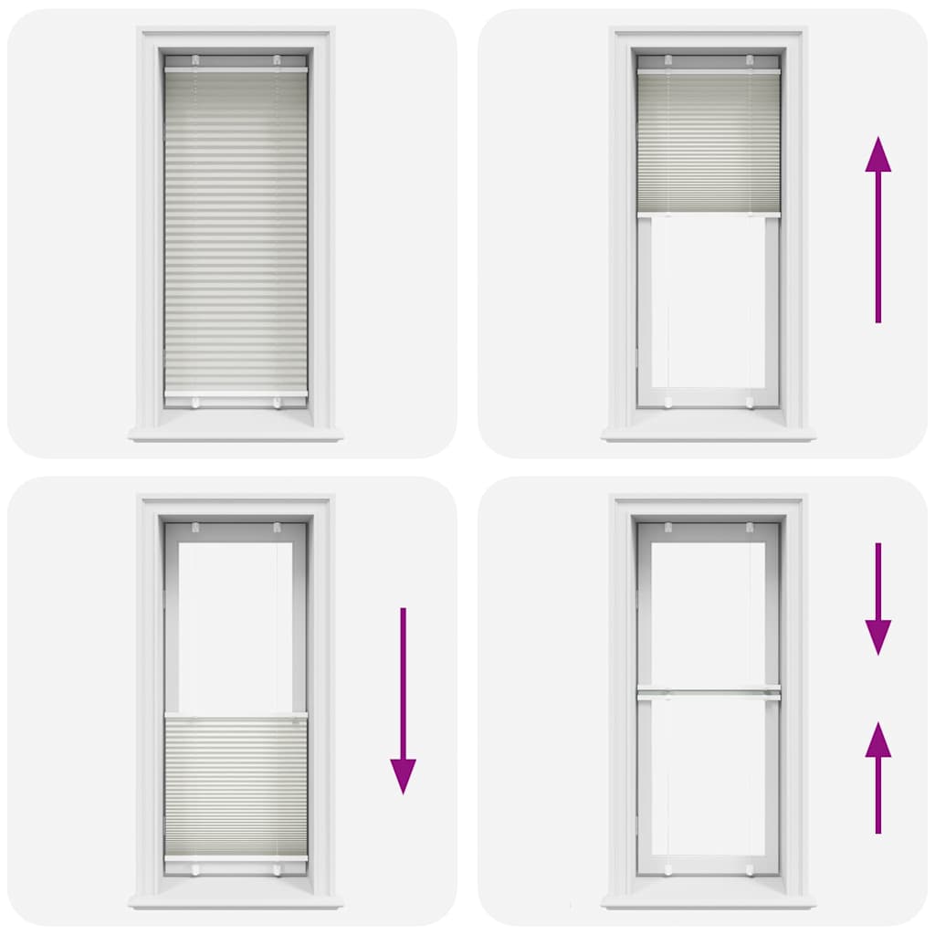 Πλισέ περσίδα ανοιχτό γκρι 60x150 cm Πλάτος υφάσματος 59,4 cm