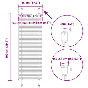 Πλισέ Στόρι Πετρόλ 45x100 εκ. Πλάτος Υφάσματος 44,4 εκ. Πολυεστέρας - Pakobazaar