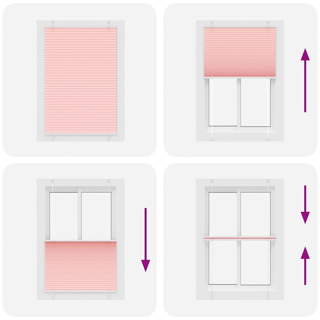 Πλισέ περσίδα ροζ 95x150 cm Πλάτος υφάσματος 94,4 cm