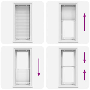 Πλισέ περσίδα Λευκό 60x100 cm Πλάτος υφάσματος 59,4 cm