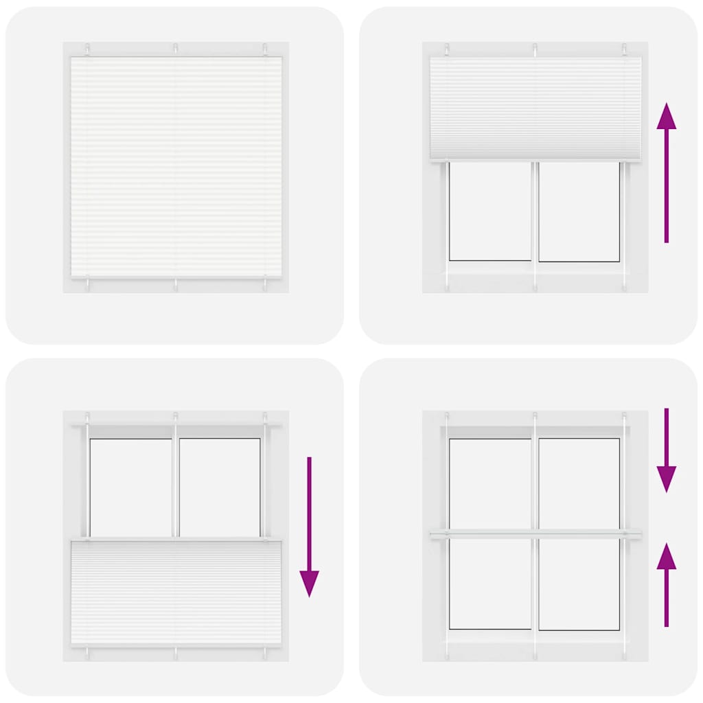 Πλισέ περσίδα Λευκό 120x100 cm Πλάτος υφάσματος 119,4 cm