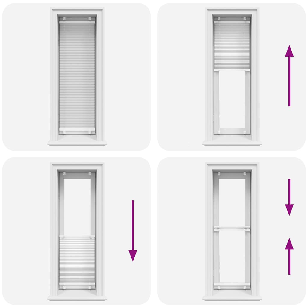 Πλισέ περσίδα Λευκό 50x150 cm Πλάτος υφάσματος 49,4 cm