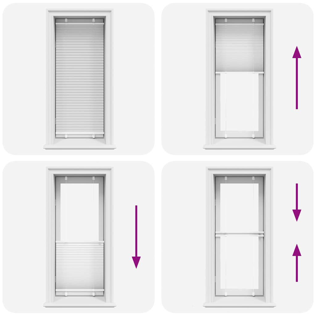 Πλισέ περσίδα Λευκό 55x150 cm Πλάτος υφάσματος 54,4 cm