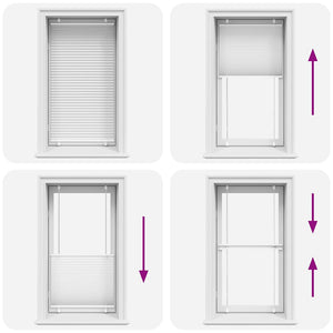 Πλισέ περσίδα Λευκό 70x150 cm Πλάτος υφάσματος 69,4 cm