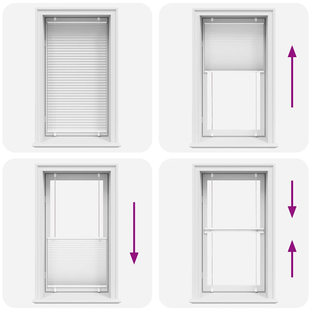 Πλισέ περσίδα Λευκό 75x150 cm Πλάτος υφάσματος 74,4 cm - Pakobazaar