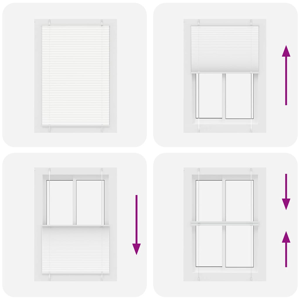 Πλισέ περσίδα Λευκό 85x150 cm Πλάτος υφάσματος 84,4 cm - Pakobazaar