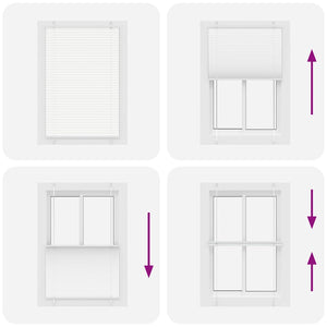 Πλισέ περσίδα Λευκό 90x150 cm Πλάτος υφάσματος 89,4 cm - Pakobazaar