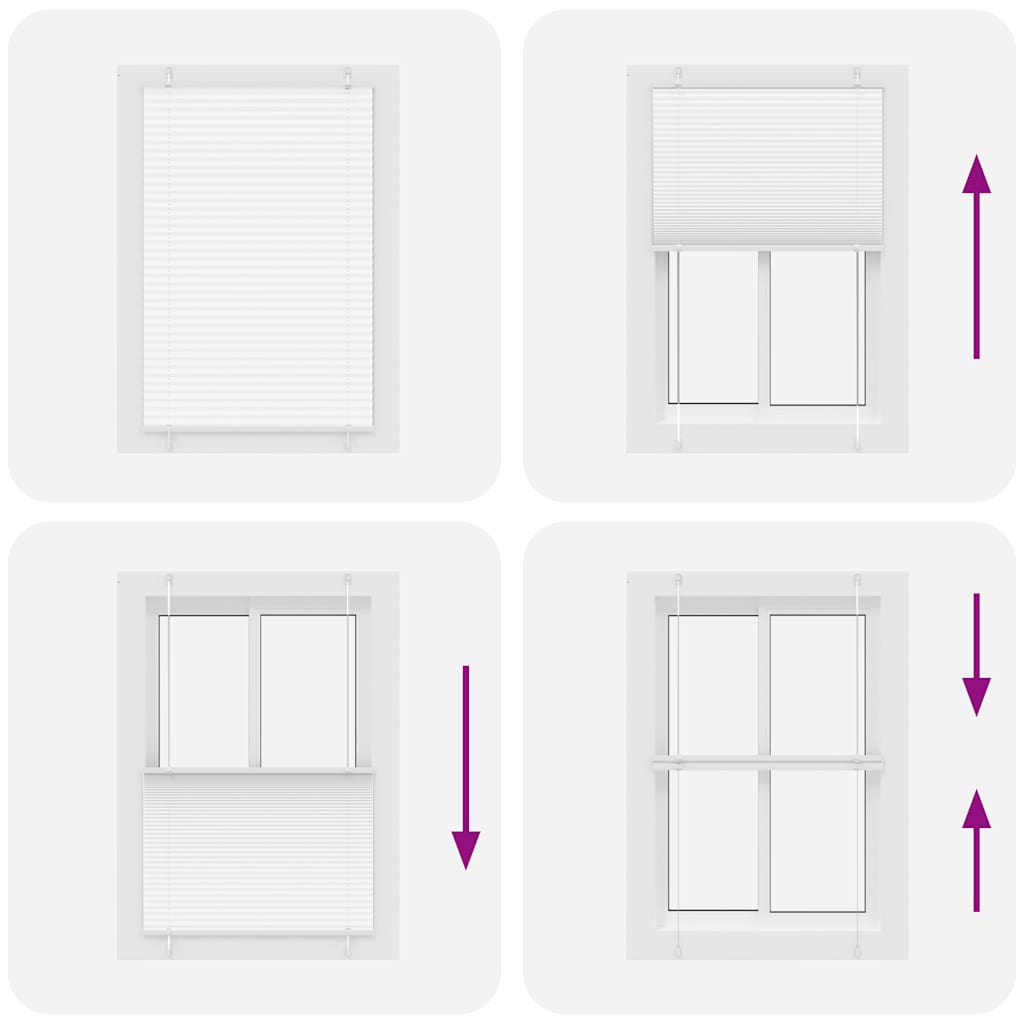 Πλισέ περσίδα Λευκό 95x150 cm Πλάτος υφάσματος 94,4 cm