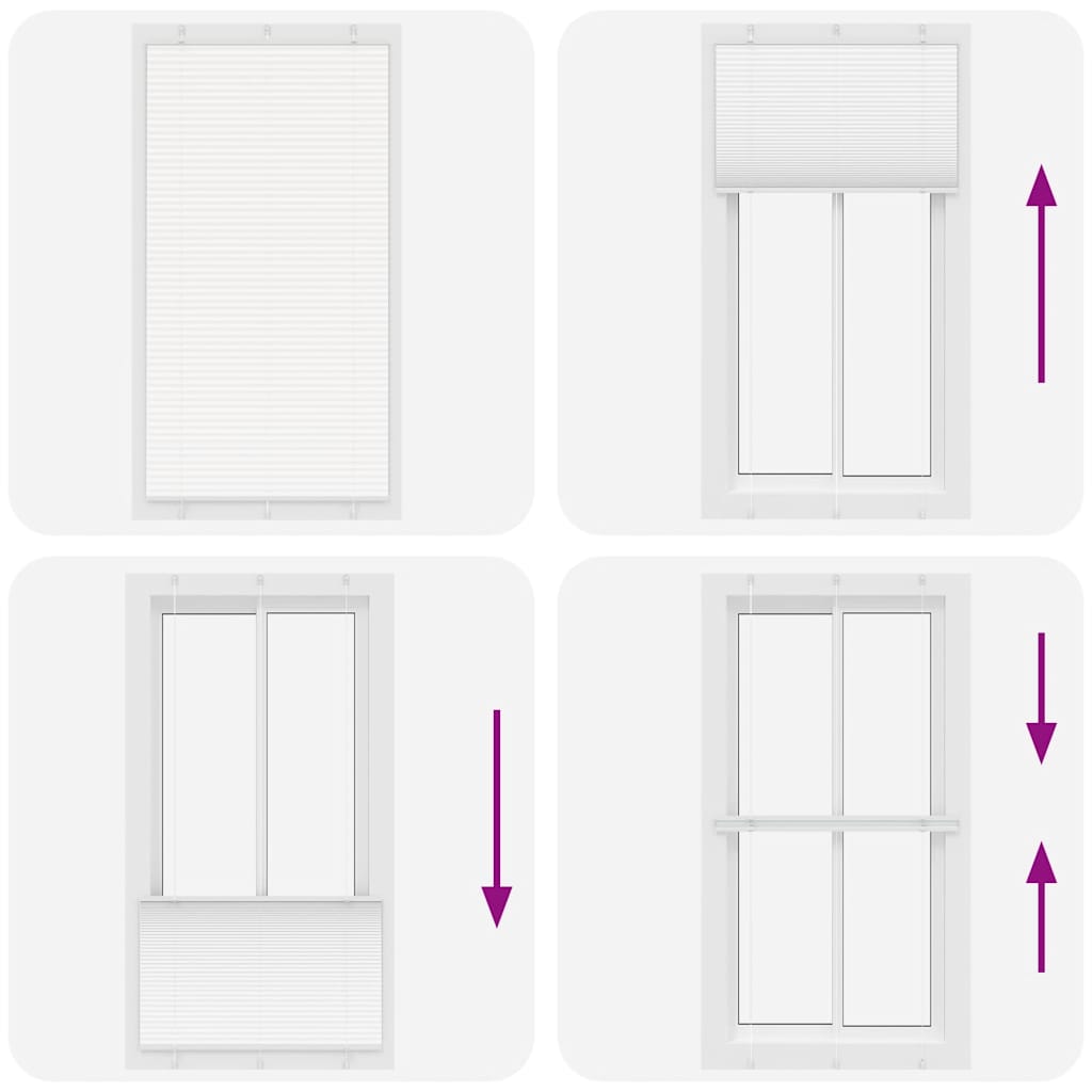 Πλισέ περσίδα Λευκό 105x200 cm Πλάτος υφάσματος 104,4 cm