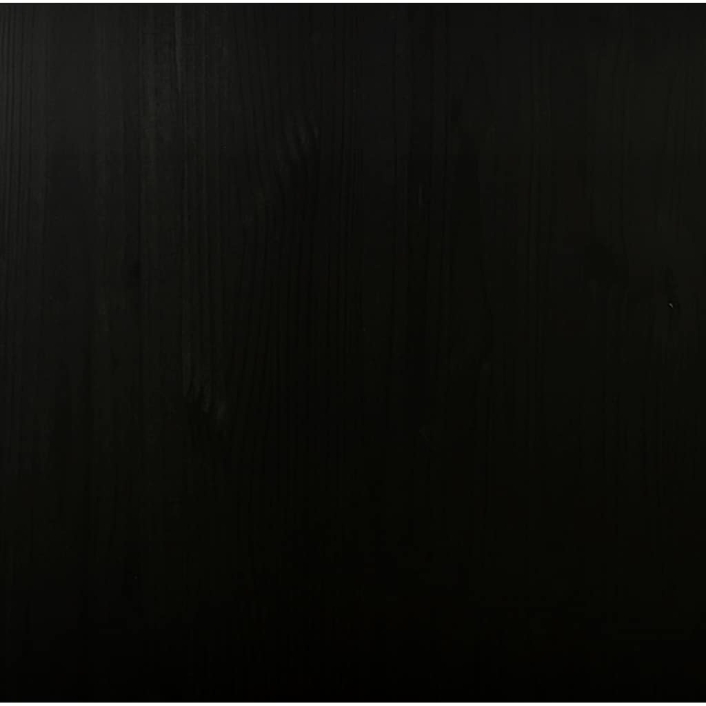 Τροχήλατο ντουλάπι με συρτάρια "MOSS" Μαύρο μασίφ ξύλο πεύκο