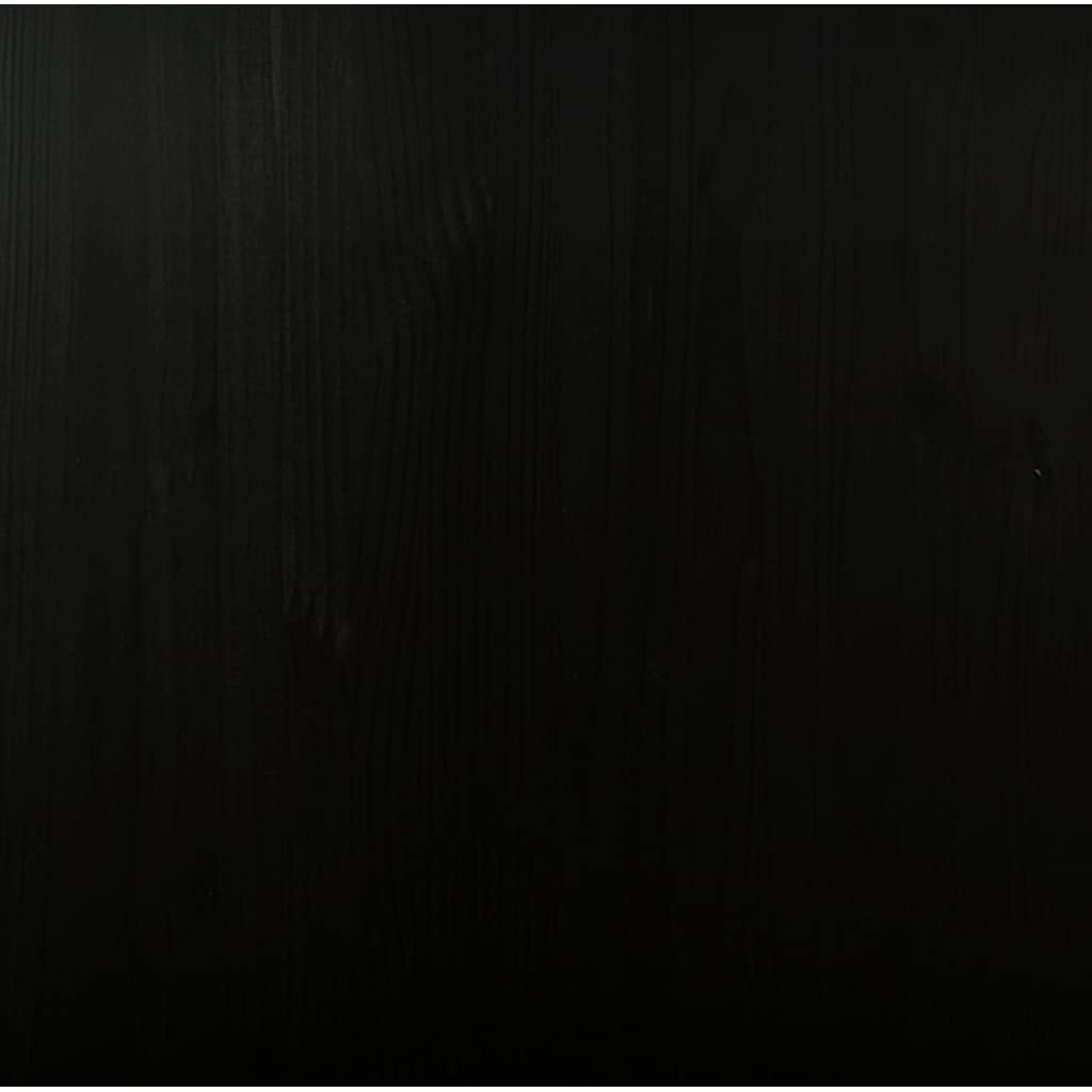 Τροχήλατο ντουλάπι με συρτάρια "MOSS" Μαύρο μασίφ ξύλο πεύκο - Pakobazaar