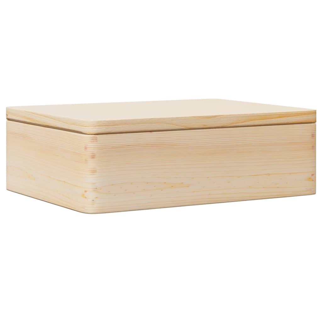 Ξύλινο κουτί με καπάκι 40x30x13 cm από μασίφ ξύλο πεύκο - Pakobazaar