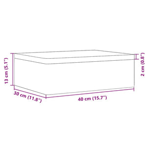 Ξύλινο κουτί με καπάκι 40x30x13 cm από μασίφ ξύλο πεύκο - Pakobazaar