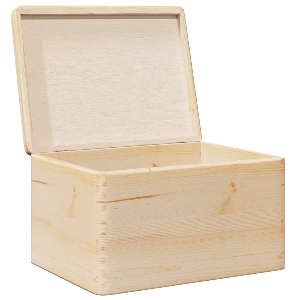 Ξύλινο κουτί με καπάκι 40x30x23 cm από μασίφ ξύλο πεύκο