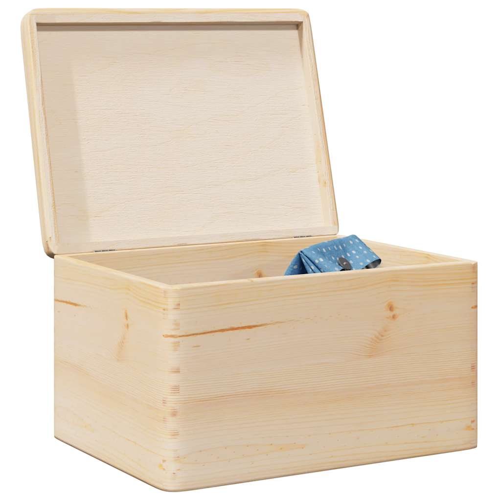 Ξύλινο κουτί με καπάκι 40x30x23 cm από μασίφ ξύλο πεύκο