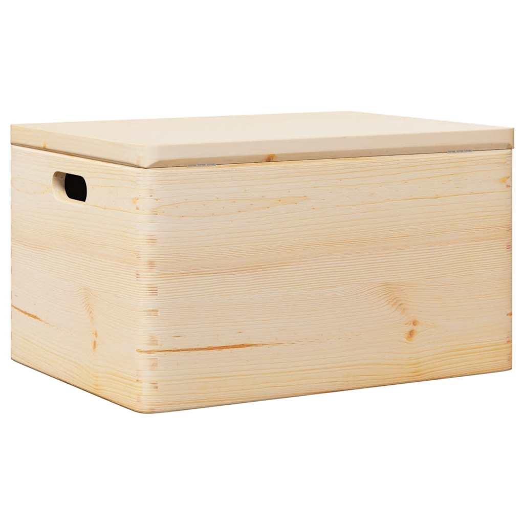 Ξύλινο κουτί με καπάκι και χειρολαβές 40x30x23 cm - Pakobazaar