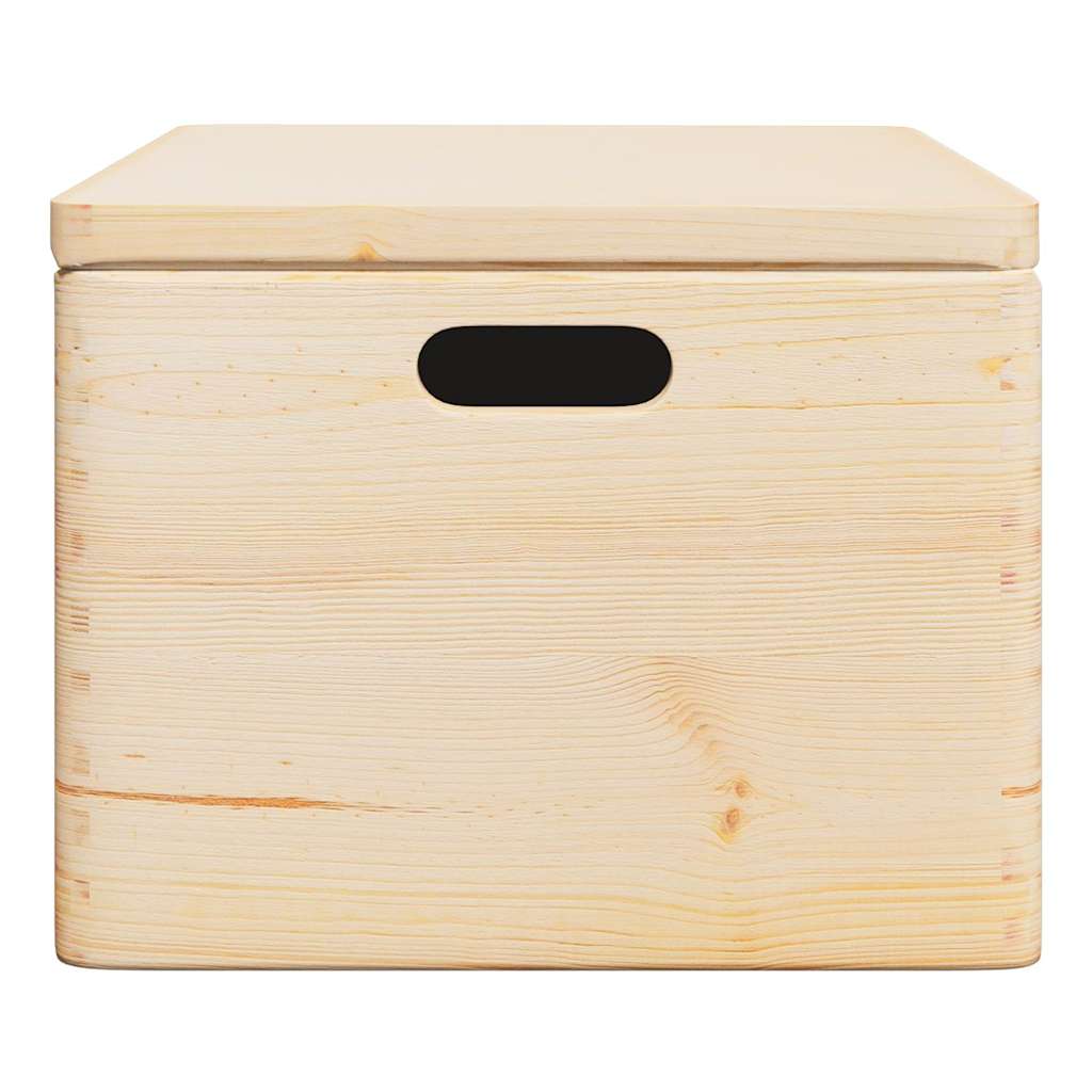 Ξύλινο κουτί με καπάκι και χειρολαβές 40x30x23 cm - Pakobazaar