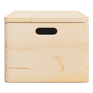 Ξύλινο κουτί με καπάκι και χειρολαβές 40x30x23 cm - Pakobazaar