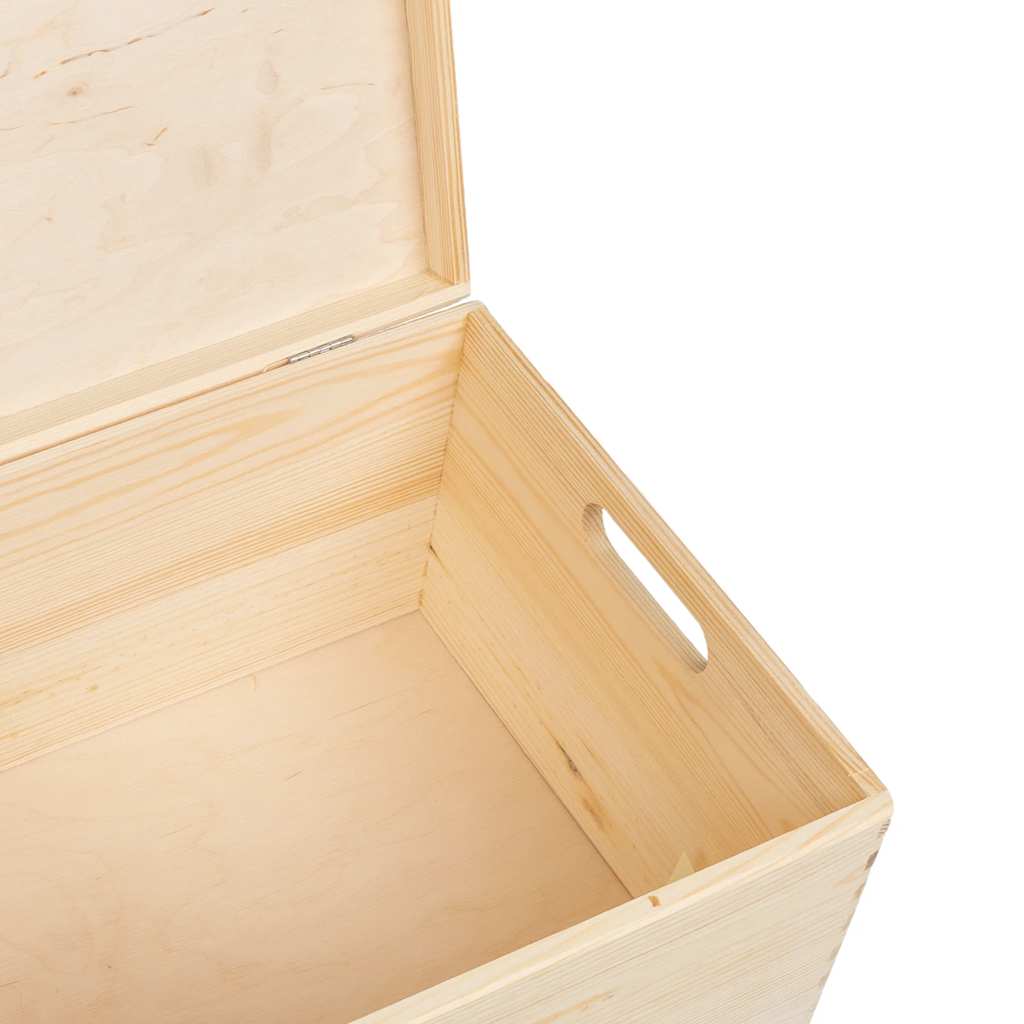 Ξύλινο κουτί με καπάκι και χειρολαβές 40x30x23 cm - Pakobazaar